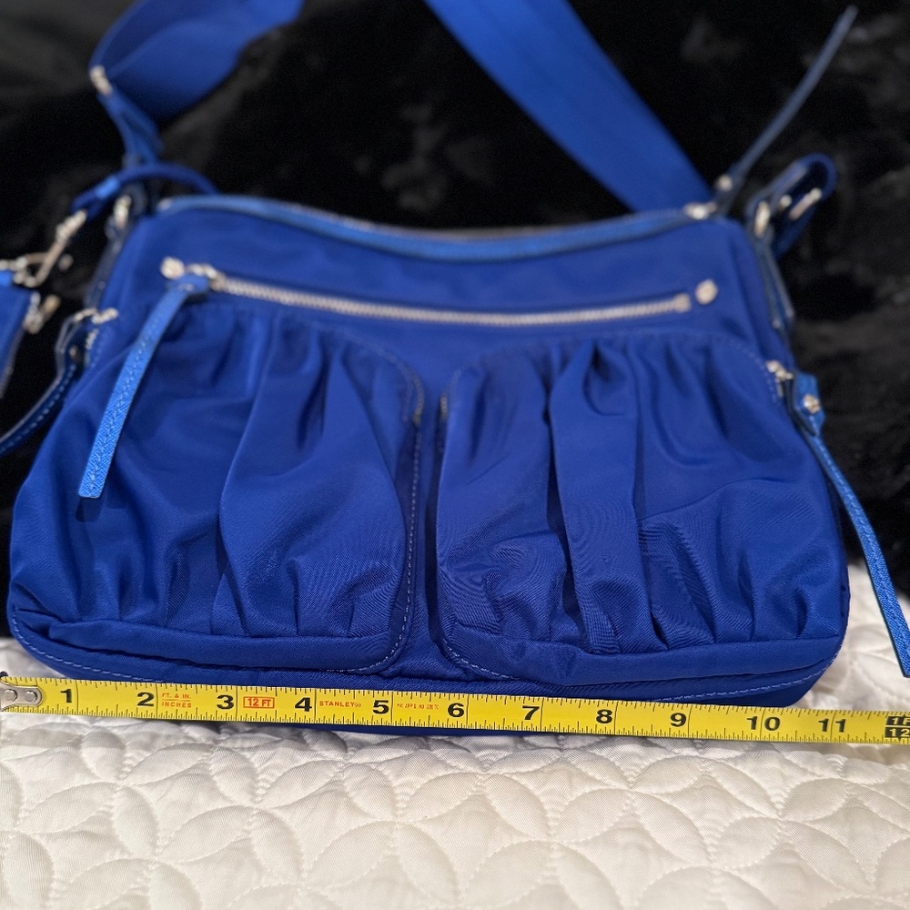 EUC MZ Wallace Vibrant Blue Crossbody Bag with Pouch - Picture 4 of 7